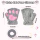 thumbnail image 5 of Gato sin dedos de felpa Guantes de garras, bonitos guantes de medio dedo, cálidos guantes de invierno, guantes de cosplay de gato para mujeres, damas y adolescentes, 5 of 5