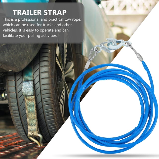 DEEPCRAFF 1Pc Car Pulling Rope Steel Wire Core with PVC Cover for Durable Towing and Trailer