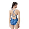 thumbnail image 4 of Speedo Women's Printed Double Cross Back One Piece Swimsuit - Booms And Bolts Servres Blue, Size: 19, 4 of 4