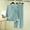 Light Blue, variant on Pajamas Women Set Womens Soft Pajamas Long Sleeve Sleepwear Comfy Crew Neck Loungewear Two Piece Pajama Set Womens Summer Outfits L