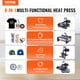 thumbnail image 2 of Heat Press VEVOR Pro 15 x 15 con vaso 8 en 1 de 900 ml, 2 of 9