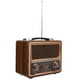 thumbnail image 3 of 110/220V ajustable FM/AM/SW Radio portátil de madera inalámbrico Bluetooth altavoz recargable enchufe de la UE, 3 of 5