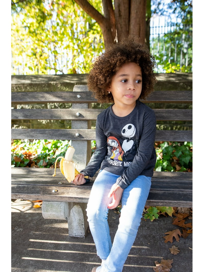 Toddler Boy Halloween Shirt - Nightmare Before Christmas Long Sleeve Tee (100% Cotton)