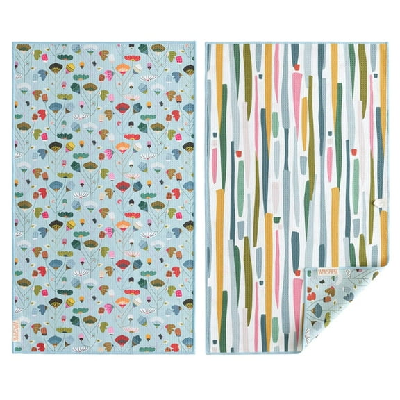 WerkShoppe FLORAL STEMS MICROFIBER KITCHEN TOWEL - HOME D√âCOR and GIFT