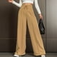 thumbnail image 2 of Pantalones largos casuales de cintura alta con cordón para mujer - Pantalones anchos y holgados, 2 of 8