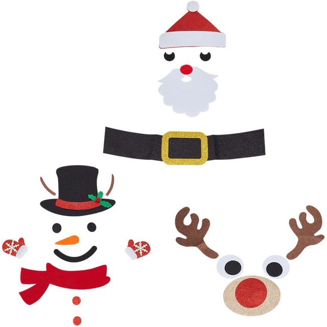 3 juegos de pegatinas navideñas para puerta, pegatinas de pared con diseño de muñeco de nieve y ciervo, para ventanas, calcomanías navideñas, decoraciones artísticas para pared, copos de nieve