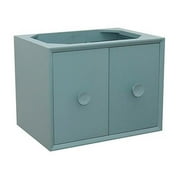 Bellaterra Home 30" Single wall mount vanity in Aqua Blue finish - cabinet only