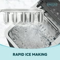 thumbnail image 2 of Simzlife Ice Maker Countertop, 9 Cubes Ready in 6 Mins, 26lbs in 24Hrs, Self-Cleaning Ice Machine with Ice Scoop and Basket, 2 Sizes of Bullet Ice for Home Kitchen Office Bar Party, 2 of 9
