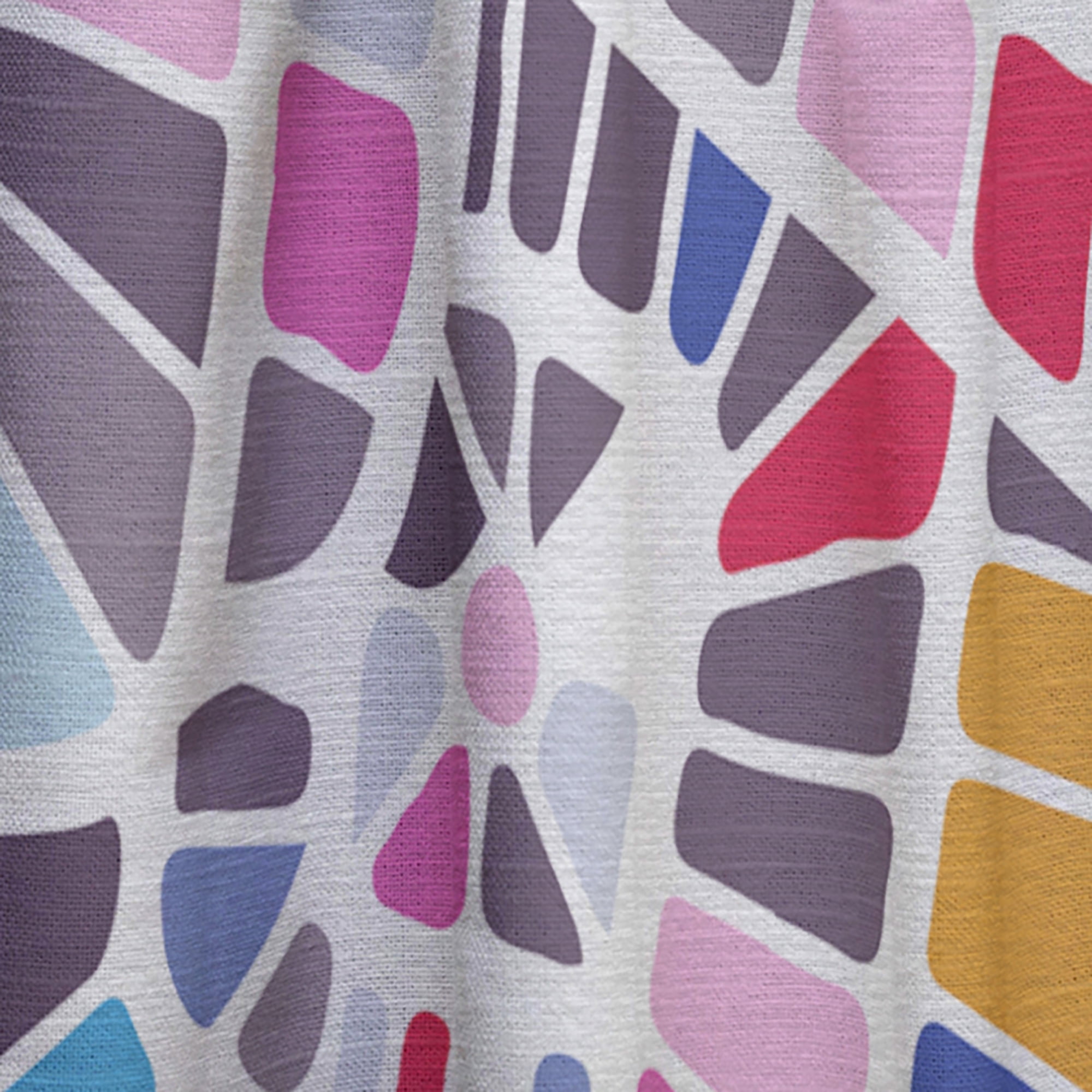 Designart 'Abstract Retro Geometric Pattern Design I' Mid-Century Modern Curtain Panel