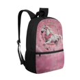 thumbnail image 2 of Uourmeti Pink Floral Horse Dreamcatcher Side Pockets Backpack for Travel Daily Use, Durable School Backpack Large Capacity Student Bookbag, 2 of 6