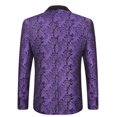 thumbnail image 6 of COOFANDY Men's Floral Suit Jacket Stylish Dinner Wedding Blazer One Button Tuxdeo, 6 of 9