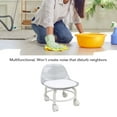 thumbnail image 4 of Tabouret Roulant Bas, Petit Rouleau Acrylique Silencieux avec Support Dorsal, Solide et Durable pour Usage Domestique et Professionnel, Pratique pour Tabouret à Chaussures, Repose-Pieds, Chaise de Pédicure, 4 of 7