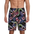 thumbnail image 1 of Balery Snake And Flower Pantalones cortos de pijama de punto de algodón para hombre con cinturilla y bolsillos-Large, 1 of 6