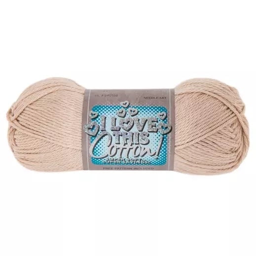 I Love This Cotton Yarn, Medium Weight 100% Cotton, 180 Yards, Antique Cream