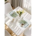 thumbnail image 5 of Eucalyptus Green Placemats Set of 12, Vintage Bottle Succulents Stripes Placemats for Dining Table, Place Mats for Kitchen Tabletop, Waterproof Wipeable Dining Table Mats Set, 5 of 9