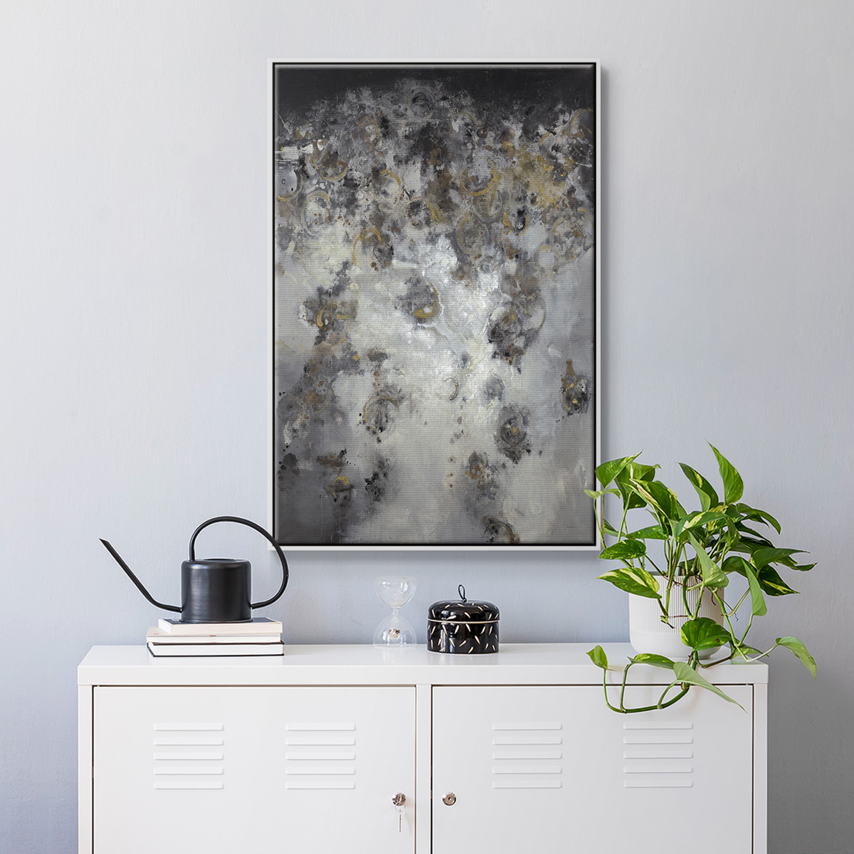 Meteor Showers Framed Premium Gallery Wrapped Canvas - Ready to Hang