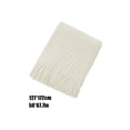 thumbnail image 3 of PEONAVET Couverture Jetée Couverture de Sofa Housse de Couverture Couverture de Sieste au Bureau Couverture de Climatisation Couverture Tricotée à Franges Couverture de Sieste Couverture de Bout de Lit, 3 of 6