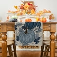thumbnail image 3 of YIBAGA Fall Table Runner, Blue Vintage Pumpkin Maple Leaf Fall Thanksgiving Tableware Home Indoor Decor, 13x72 inch, Polyester, 3 of 7