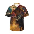thumbnail image 1 of Fotbe Colorful Bull Western Man Camisa Hawaiana para Hombre Unisex – Camisa Casual de Verano con Botones de Manga Corta de Algodón y Lino,Small, 1 of 7