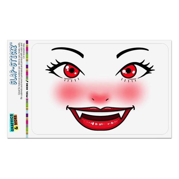 Happy Vampire Girl Smiling Face Home Business Office Sign