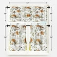 thumbnail image 4 of White Pumpkins Kitchen Curtains Fall Window Curtains Valance and Tier Set 36 Inch, Autumn Orange Floral Rod Pocket Short Tier Curtain for Room, Watercolor Small Cafe Kitchen Decor, 4 of 6