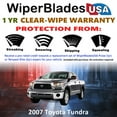 thumbnail image 2 of 2007 Toyota Tundra Beam Wiper Blades Wipers w/1yr Warranty (Set of 2) (WiperBladesUSA), 2 of 5