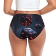 thumbnail image 3 of Womens Underwear - Cosmic Red Sparkle Dice No Show Seamless Underwear for Women, Stretch Women's Panties, Hipster Soft Comfort Ladies Panties Bikini Underwear Briefs, 3 of 6
