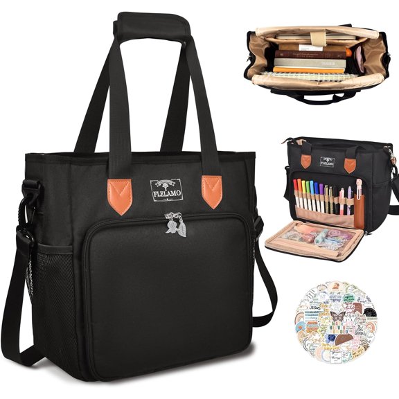 TELGUUA Teacher Tote Bag for Women, Bible Cover Case Work Teacher College Travel Shoulder Handbags, Crossbody Laptop Bags