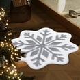 thumbnail image 5 of White Snowflake Christmas Doormat 40cm x 40cm Holiday Non-Slip Entryway Mat for Kitchen Bathroom Living Room Festive Home Decoration, 5 of 6