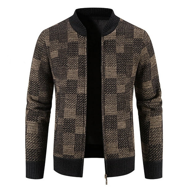 Chaquetas para hombres Abrigos Abrigos Moda Otoño e invierno Cuello alto Suéter Chaqueta de lana informal Odeerbi ODB-5