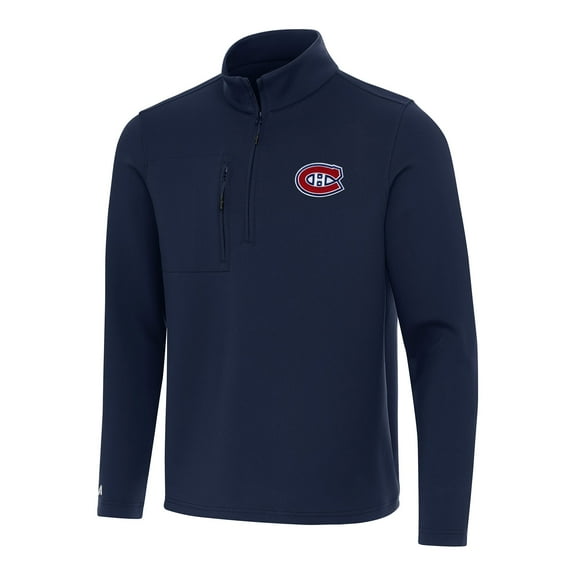 Men's Antigua  Navy Montreal Canadiens Insider Quarter-Zip Top