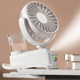 thumbnail image 3 of Sprays Fan with Charging Capability, Mini Fan with Pedestal Clip,B, 3 of 5