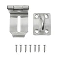 thumbnail image 1 of 1 Set 3 Inch 90 Degree Padlock Hasp Right Angle Door Clasp Hasp Lock (Silver), 1 of 4