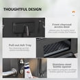thumbnail image 6 of BBQ Utensils Outsunny Charcoal BBQ Grill, Outdoor Portable Cooker for Camping or Backyard Picnic with Side Table, Bottom Storage Shelf, Wheels and Handle, Black,Outdoor Grill, 6 of 9