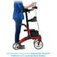 thumbnail image 4 of NOVA Medical Dragon Fold n’ Go Rise UP Rollator, Upright Rolling Walker Red, 4 of 6