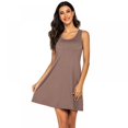 thumbnail image 3 of EFINNY Women's Tank Nightgown Modal Sleepshirts Soft Sleeveless Chemise Nightdress S-XXL, 3 of 6