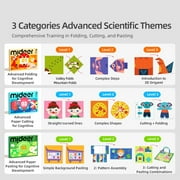 Level 1 Kids Origami Activity Book, Educational Brain Game Craft Kit, Handwork Tool for Fine Motor Skills Creative Gift