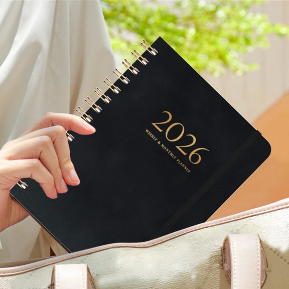 Fmxomd July 2025 - Dec 2026 Planner Schedule Planner 2025-2026 Weekly & Monthly Planning Book - 8.5x6 Inch Daily Calendar College Teacher Planner - Black