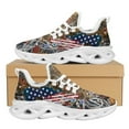 thumbnail image 1 of Zapatillas de deporte de malla transpirable para exteriores, con diseño de ciervo y bandera estadounidense, amortiguación de impactos, para caminar en verano., 1 of 6