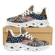 thumbnail image 1 of Zapatillas de deporte de malla transpirable para exteriores, con diseño de ciervo y bandera estadounidense, amortiguación de impactos, para caminar en verano., 1 of 6