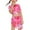 Pink, variant on ATOGUTA Girls Swimsuit V Neck Bikini Set Tie-Dye with Cover Up Tops and Skirt 4Pcs Bathing Suits Pink, Size 4T-10