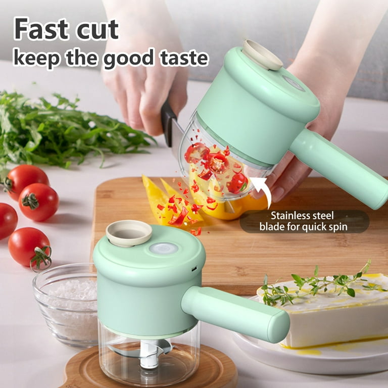 Austok Electric Vegetable Cutter Electric Garlic Slicer Handheld Garlic  Cutter USB Rechargeable Wireless Food Mincer Kitchen Vegetable Masher for