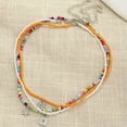 thumbnail image 3 of K-KED Lucky Turkish Evil Eye Beads Pendant Necklace Multi-layer Choker Womens Jewelry-Silver, 3 of 7