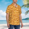thumbnail image 3 of Susaid Hot Dogs Print Short Sleeve Shirts Button Down Casual Shirts Summer Beach Aloha Button Down Short Sleeve for Men ,X-Large, 3 of 7