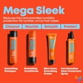 thumbnail image 4 of Matrix Mega Sleek Tratamiento Spray | Termoprotector anti-frizz | Protege al cabello contra el calor hasta por 230°C, combate el frizz, suaviza y aumenta el brillo | Formulado con manteca de k, 4 of 9