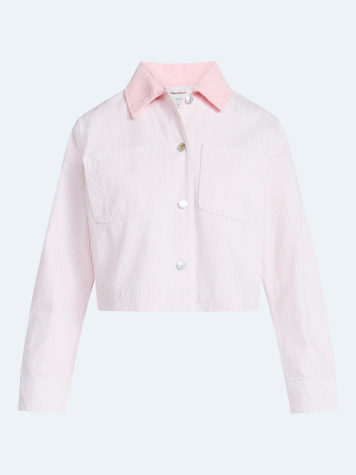Free Assembly Women's Cropped Cotton Chore Jacket, Sizes XS-XXL
