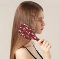 thumbnail image 2 of Red Christmas Tree Pattern Hair Brush,Girls Detangling Hair Brush,Glide Through Tangles with Ease for Wet & Dry Hair,8.8"X2.8", 2 of 7