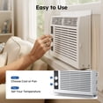 thumbnail image 6 of SIMZLIFE 5,000 BTU Window Air Conditioner, Cools Up To 150 Sq Ft, Knob,2 Cooling Modes,Without Remote Control, White, 6 of 10