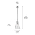 thumbnail image 4 of 42199CHCS Kichler Lighting Everly - 1 Light Pendant-15.25 Inches Tall and 10.25 Inches Wide-Chrome Finish-Clear Seeded Glass Color, 4 of 4