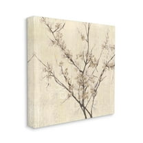 Stupell Industries Sepia Branches And Leaves Patterned Design Canvas Wall Art by Jennifer Goldberger
